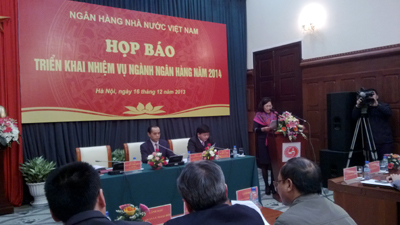 Năm 2014, Ngân hàng Nhà nước đặt mục tiêu tín dụng tăng khoảng 12-14